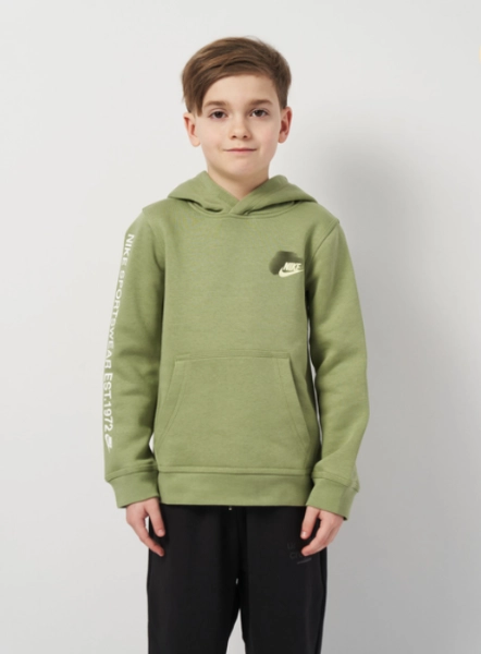 Подростковое теплое худи на флисе для мальчика Nike B Nsw Si Flc Po Hoodie Bb21