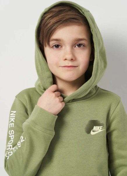 Подростковое теплое худи на флисе для мальчика Nike B Nsw Si Flc Po Hoodie Bb23